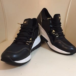 Michael Kors Liv Logo Mixed Media Trainers